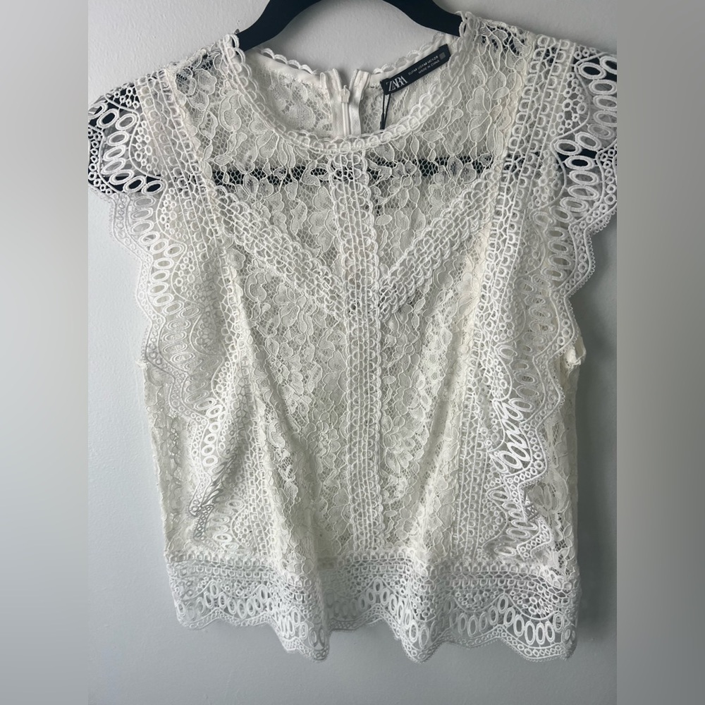 Zara white top